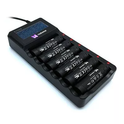 6-fold battery charger